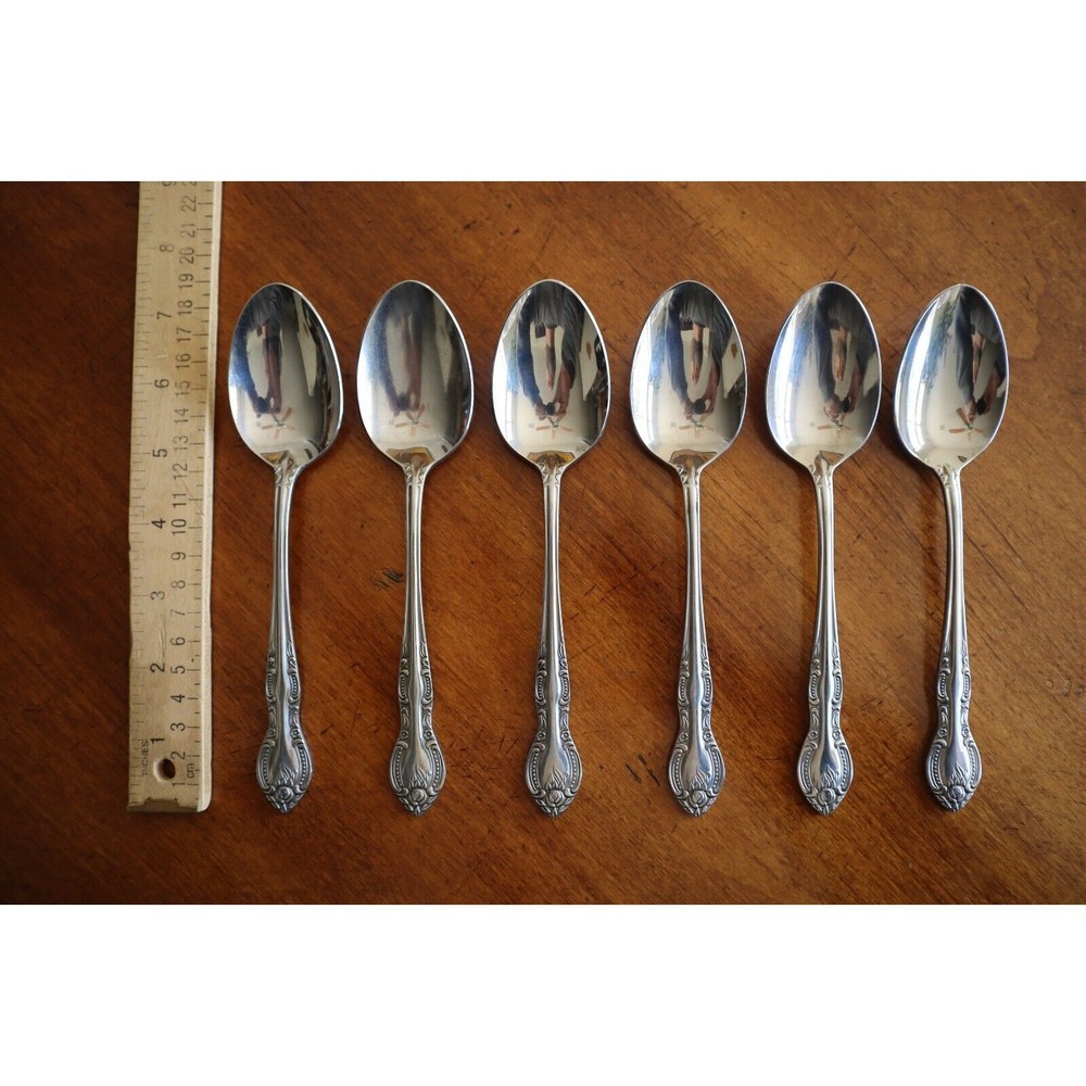Hanford Forge 6x Soup Dinner Table Spoon Oval CHARLESTON CLASSIC Stainless 7.2"